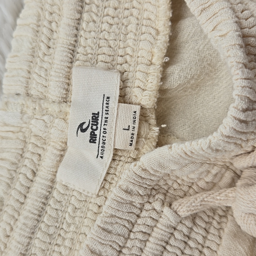 Rip Curl Classic Surf Pants Beachy Ivory Cotton Jogger Large - Picture 6 of 11